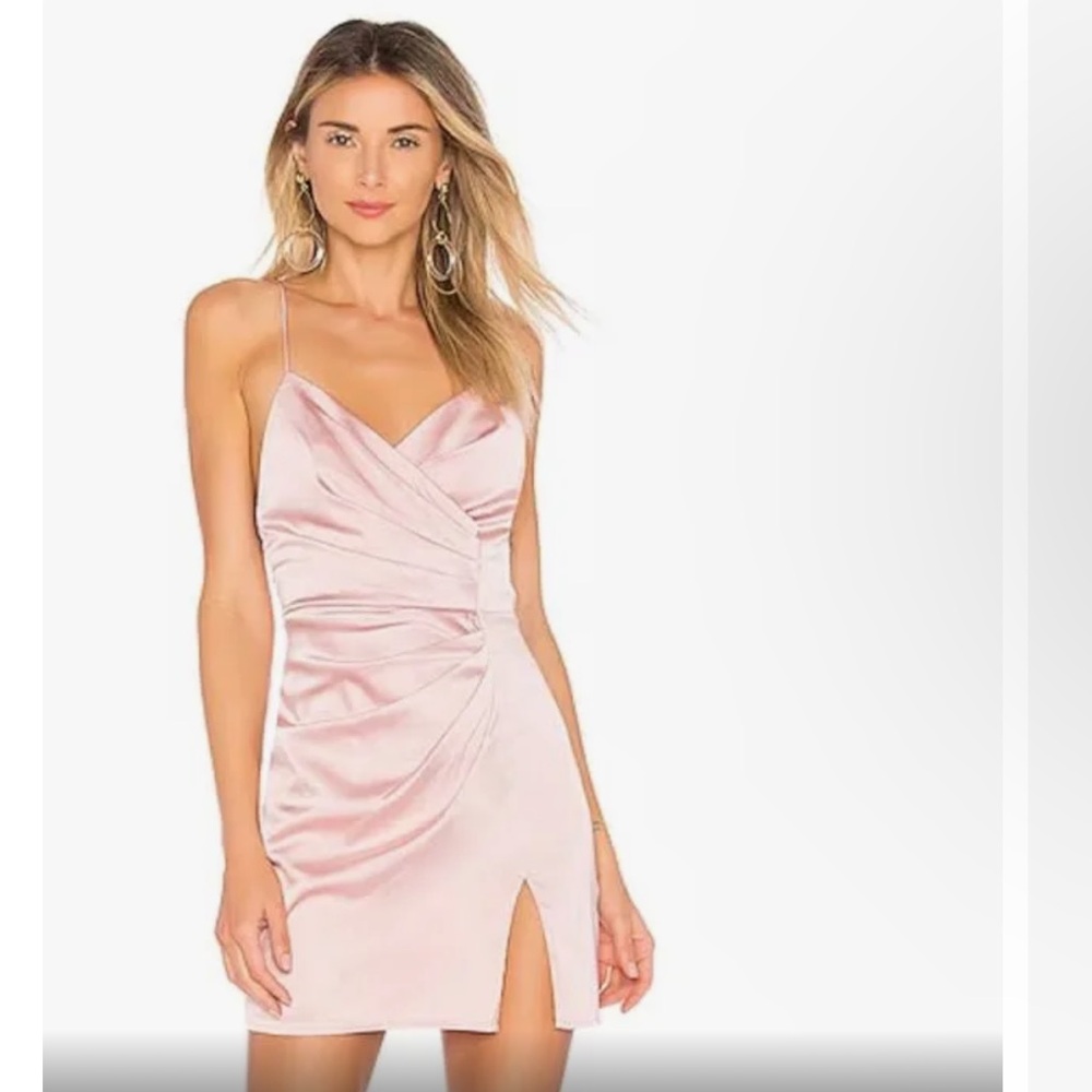 NWT Superdown Kimora Pink Satin Mini Dress